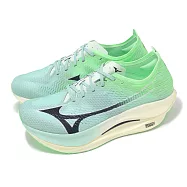 Mizuno 競速跑鞋 Wave Rebellion PRO Low 男鞋 綠 輕量 碳板 長距離 馬拉松 美津濃 U1GD2540-01 29cm GREEN/BLUE