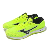 Mizuno 競速跑鞋 Duel Sonic 4 男鞋 寬楦 螢光黃 輕量 回彈 運動鞋 美津濃 U1GD2571-04 25cm YELLOW/BLACK