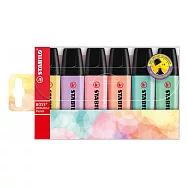 【STABILO】思筆樂 BOSS ORIGINAL 波士馬卡龍色系經典螢光筆 6色組 / 盒 70/6-2