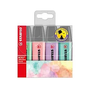 【STABILO】思筆樂 BOSS ORIGINAL 波士馬卡龍色系經典螢光筆 4色組 / 盒 70/4-2