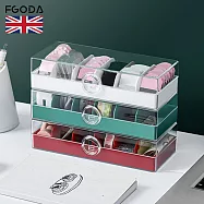 【英國FGODA】隱形眼鏡分隔收納盒/美瞳盒(附蓋)- 奢華紅