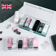 【英國FGODA】隱形眼鏡分隔收納盒/美瞳盒(附蓋)- 典雅白