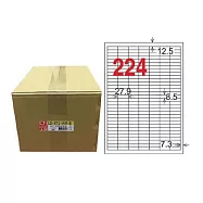 【龍德】LONGDER 三用電腦標籤 A4 224格 8.5*27.9mm 可再貼 1000張/箱 LD-872-WR-B(適用雷射、噴墨、影印)