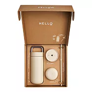 【FELLOW】474ml 禮盒組2代 卡特隨行真空陶瓷咖啡保溫杯 一杯三蓋 Carter Kit V2 米色