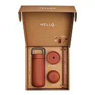 【FELLOW】474ml 禮盒組V3 卡特隨行真空陶瓷咖啡保溫杯 一杯三蓋 Carter Kit 暮夜紅