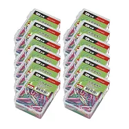 【SDI 手牌】28mm 彩色 迴紋針 塑膠盒 180支入盒 12盒/組 0792H