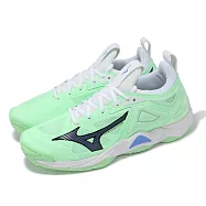 Mizuno 排球鞋 Wave Momentum 3 男鞋 綠 白 緩衝 抓地 室內運動 羽排鞋 美津濃 V1GA2312-87 26.5cm GREEN/WHITE