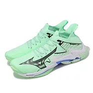 Mizuno 排球鞋 Wave Lightning Neo 3 男鞋 綠黑 抓地 緩衝 室內運動 羽排鞋 美津濃 V1GA2402-86 27cm GREEN/BLACK