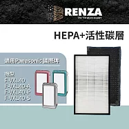 適用Panasonic 國際牌 F-VXL40 F-VXL40-A F-VXL40-P 加濕空氣清淨機 HEPA+活性碳 濾網 濾芯 濾心