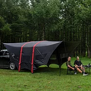 Aerogogo|一鍵自動充氣黑翼天幕 7分鐘快速搭建 防水防風防曬 大空間 尊爵級享受(附贈GIGA PUMP 80充氣幫浦)