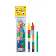 【尚禹】積木彩虹筆 18袋/筒 C-7222