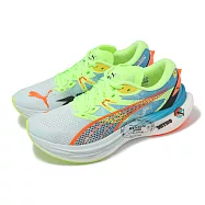 Puma 慢跑鞋 Deviate Nitro 3 MS Wns 女鞋 綠 藍 馬拉松系列 碳板 氮氣 運動鞋 31019601 23cm BLUE/GREEN