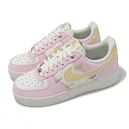 Nike 休閒鞋 Wmns Air Force 1 07 LX 女鞋 粉紅 白 小金勾 金屬勾勾 AF1 IB2574-600 25.5cm PINK/GOLD