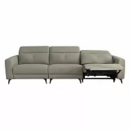 IDEA-墨爾可調頭枕三人座電動沙發/皮沙發(292CM/左右款) 右電動款