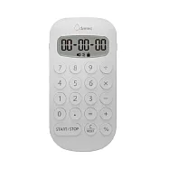 【dretec】日本 小丸 隨身型 震鈴 計算 &時鐘 計時器 白色 /台 CL-133WT