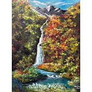 【玲廊滿藝】曾啟文-金耀飛瀑40x30cm