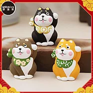 【摩達客】祈願招福-超萌三色柴犬狗迷你陶瓷開運擺飾三入組合