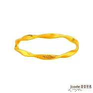 J&rsquo;code真愛密碼金飾 財富永無止盡 莫比烏斯黃金手環-大手圍