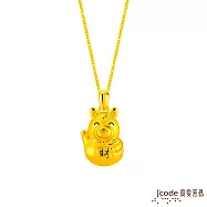 J&rsquo;code真愛密碼金飾 招財招貴人六合生肖-馬 硬金墜子 送白鋼項鍊