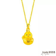 J&rsquo;code真愛密碼金飾 招財招貴人六合生肖-雞 硬金墜子 送白鋼項鍊