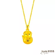 J&rsquo;code真愛密碼金飾 招財招貴人六合生肖-狗 硬金墜子 送白鋼項鍊