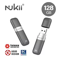 Maktar Nukii 新世代智慧型遠端管理隨身碟 〔 USB-A 128G 〕 隨時自動上鎖 隱私不外流 太空灰