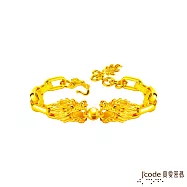 J’code真愛密碼金飾 霸王龍硬金手鍊