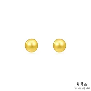 【點睛品】質感小圓珠 黃金耳環 (一對)
