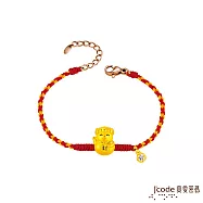 J&rsquo;code真愛密碼金飾 招財招貴人六合生肖-羊 硬金編織手鍊