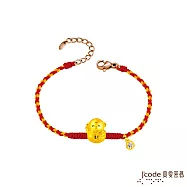J&rsquo;code真愛密碼金飾 招財招貴人六合生肖-猴 硬金編織手鍊