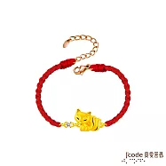 J&rsquo;code真愛密碼金飾 九尾狐硬金編織手鍊