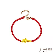 J&rsquo;code真愛密碼金飾 愛戀狐仙硬金編織手鍊-小