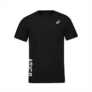 Asics [2011D407-001] 男 短袖上衣 T恤 運動上衣 跑步短袖 亞洲版型 黑