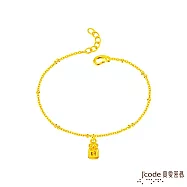 J&rsquo;code真愛密碼金飾 霞海城隍 桃花好旺御守硬金手鍊-迷你款