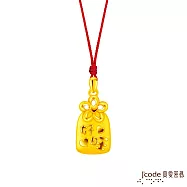 J&rsquo;code真愛密碼金飾 霞海城隍 桃花好旺御守硬金墜子 送紅繩