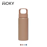【WOKY 沃廚】輕芯鈦瓷提手運動保溫瓶600ml 曉咖