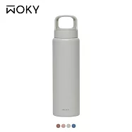 【WOKY 沃廚】輕芯鈦瓷提手運動保溫瓶850ml 舶灰