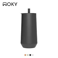 【WOKY 沃廚】輕芯鈦瓷易潔層吸管保溫杯600ml 宙空黑