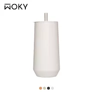 【WOKY 沃廚】輕芯鈦瓷易潔層吸管保溫杯600ml 抿石白