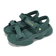 Nike 涼鞋 Wmns Jordan Deja Sandal 女鞋 綠 魔鬼氈 厚底 增高 皮革 涼拖鞋 FN5036-300 23cm GREEN/GOLD
