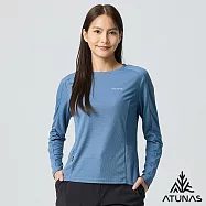 【ATUNAS 歐都納】女款POLARTEC POWER DRY吸濕排汗透氣快乾長袖T恤A1TSGZ02W- M 原力藍