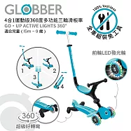 【GLOBBER 哥輪步】GO•UP 4合1運動版360度多功能三輪滑板車 - 多色可選 時尚水藍色