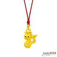 J&rsquo;code真愛密碼金飾 聰明小蛇硬金墜子 送紅繩