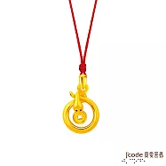 J&rsquo;code真愛密碼金飾 咬錢蛇硬金墜子 送紅繩