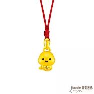 J&rsquo;code真愛密碼金飾 小萌蛇硬金墜子 送紅繩