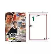 【龍德】LONGDER 三用電腦標籤 A4 1格圓角 200*289mm 紅框 105張 3盒/組 LD-860-J-A(適用雷射、噴墨、影印)