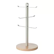 《KitchenCraft》Idilica圓座掛式杯架(米灰) | 馬克杯架 茶杯架 馬克杯收納