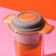 《La Cafetiere》附蓋可折疊雙柄矽膠濾茶器 | 濾茶網 過濾茶葉 茶具
