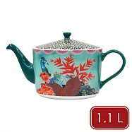《Mikasa》美國 SarahArnett瓷製彩繪濾茶壺(蝶舞孔雀1.1L) | 茶具 泡茶壺 英式茶壺 下午茶