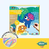 【德國Avenir Kids】我的第一本馬賽克貼紙故事書系列(獨角獸/美人魚/農場動物/野生動物/恐龍/汽車) 野生動物